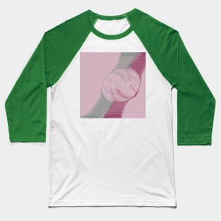 "Synchronized Serenade - A Mesmerizing and Playful Dance of Two Forms" - Pink And Grey Painting Digital Artwork Baseball T-Shirt